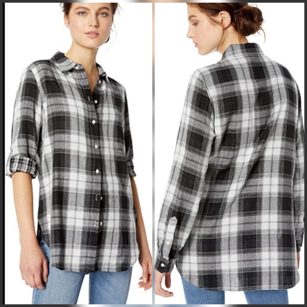 Calvin Klein Plaid Boyfriend Shirt